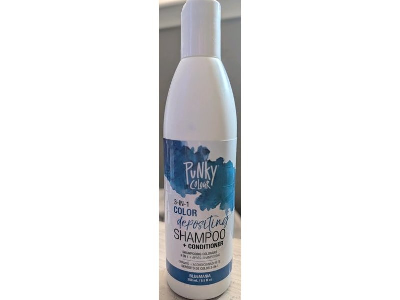 Punky Colour 3-In-1 Color Depositing Shampoo+Conditioner, Bluemania, 8.5 fl oz/250 mL