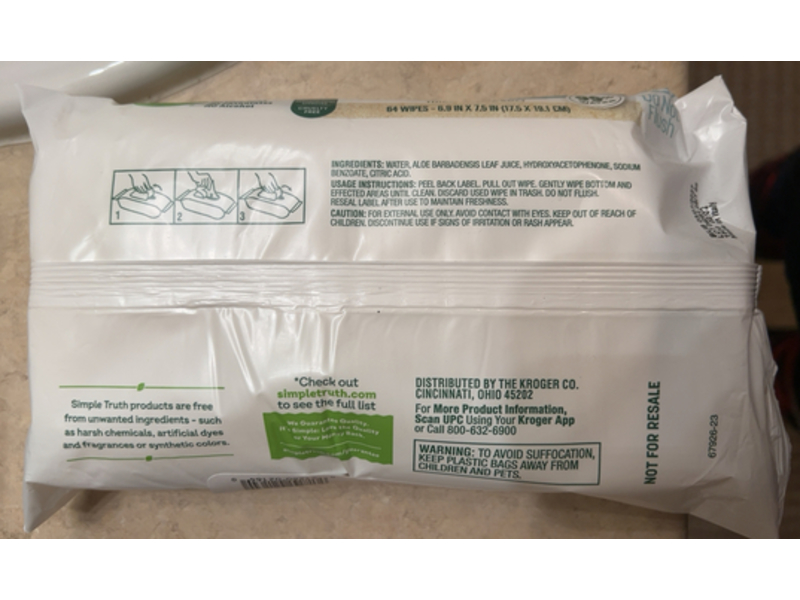 Simple Truth Baby Wipes, Aloe, 64 Count