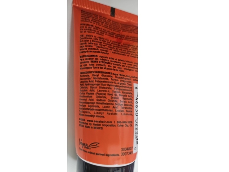 Sexy Hair I Want Strength Strengthening Shampoo, Wildflower & Papaya Scent, 1.7 fl oz/50 mL