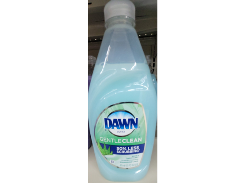 Dawn Ultra Gentle Clean Dishwashing Liquid, Aloe & Sage Scent, 16.2 fl oz/479 mL