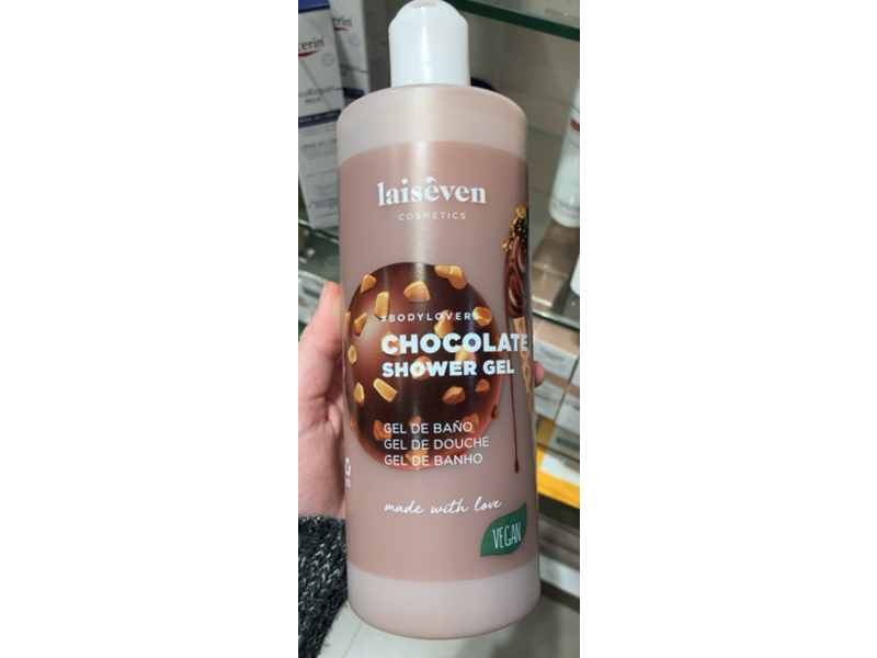Laiseven Shower Gel, Chocolate, 25.4 fl oz/750 mL