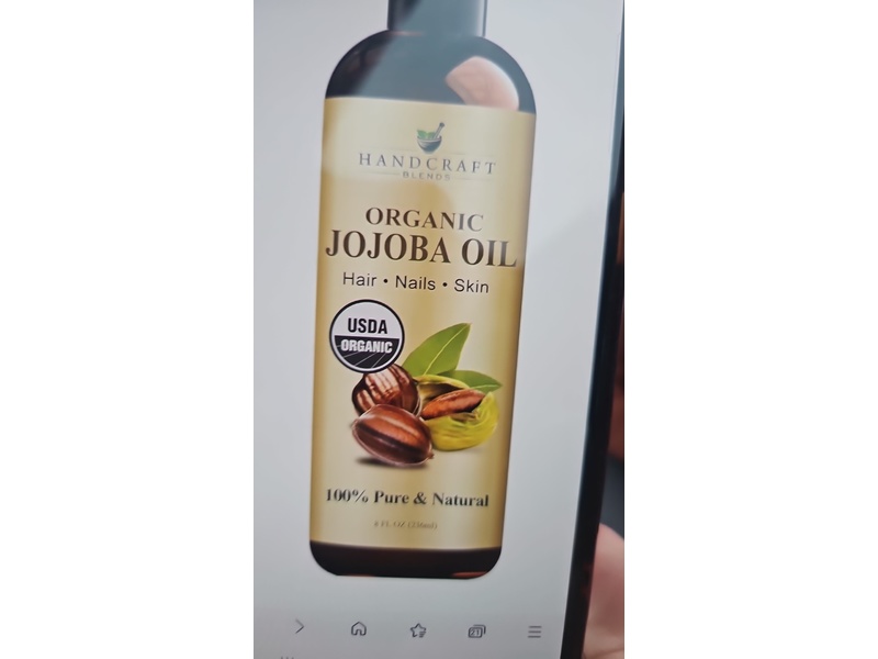 Handcraft Blends Organic Jojoba Oil, 8 fl oz/236 mL