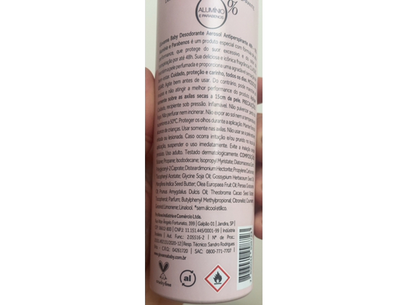 Giovanna Baby Desodrant Aerosol Antiperspirant, Classic, Vitamin E + Manteiga De Manga, 150 mL