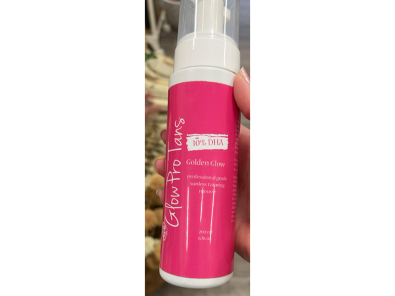 GlowPro Tans 10% DHA Sunless Tanning Mousse, Golden Glow, 6.76 oz/200 mL