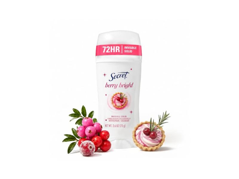 Secret Antiperspirant Deodorant, Berry Bright Scent, 2.6 oz//73 g