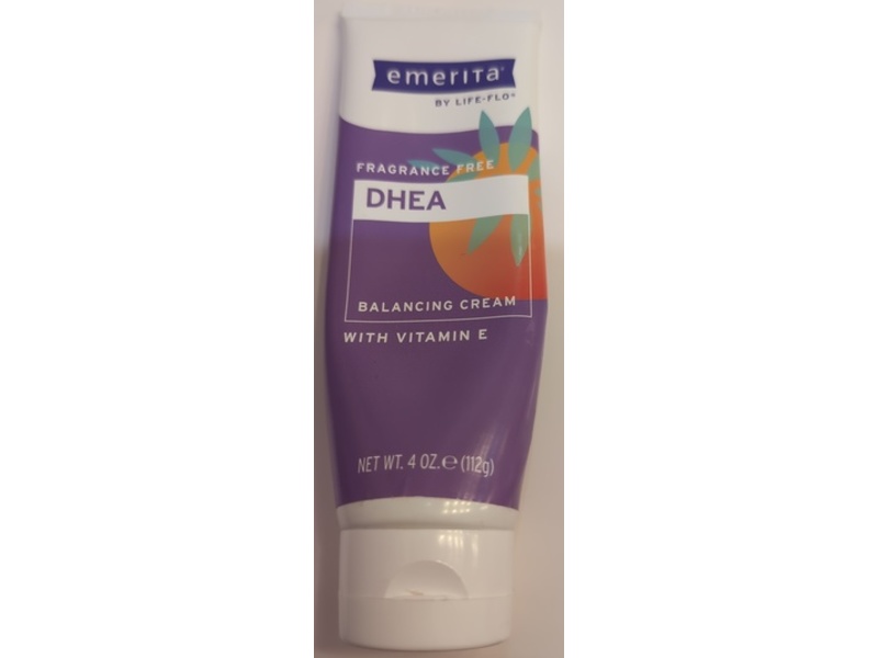 Emerita DHEA Balancing Cream, Fragrance Free, Vitamin E, 4 oz/112 g
