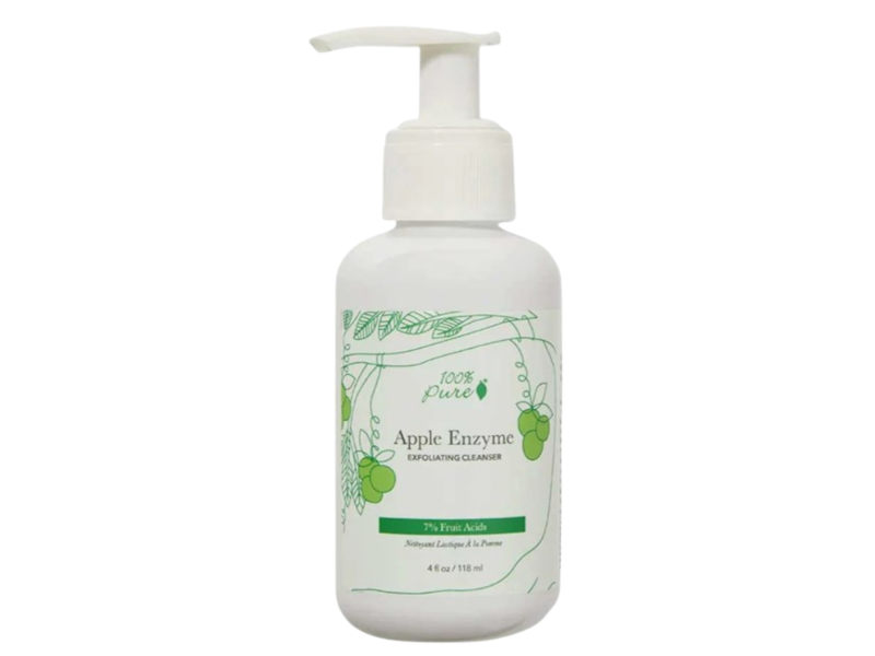 100% Pure Apple Enzyme Exfoliating Cleanser, 7% Fruit Acids, 4 fl oz/118 mL
