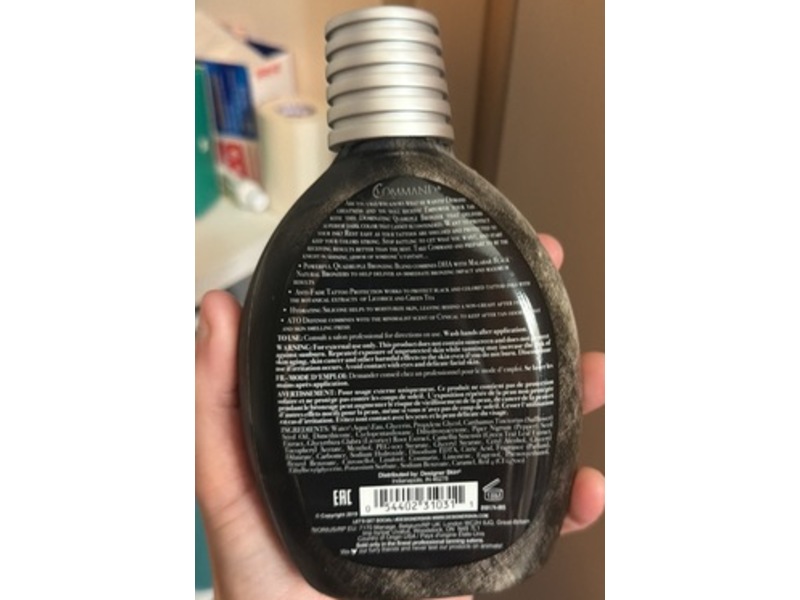 Designer Skin Command Dominating Black Bronzer Tattoo Protection, 13.5 fl oz/400 mL