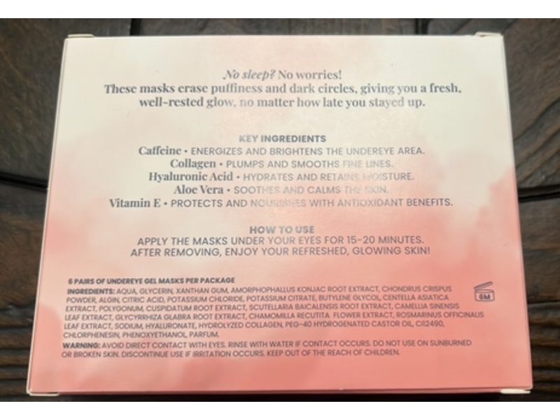 Flutterhabit Ready Recharge Under Eye Gel Masks, 6 Pairs