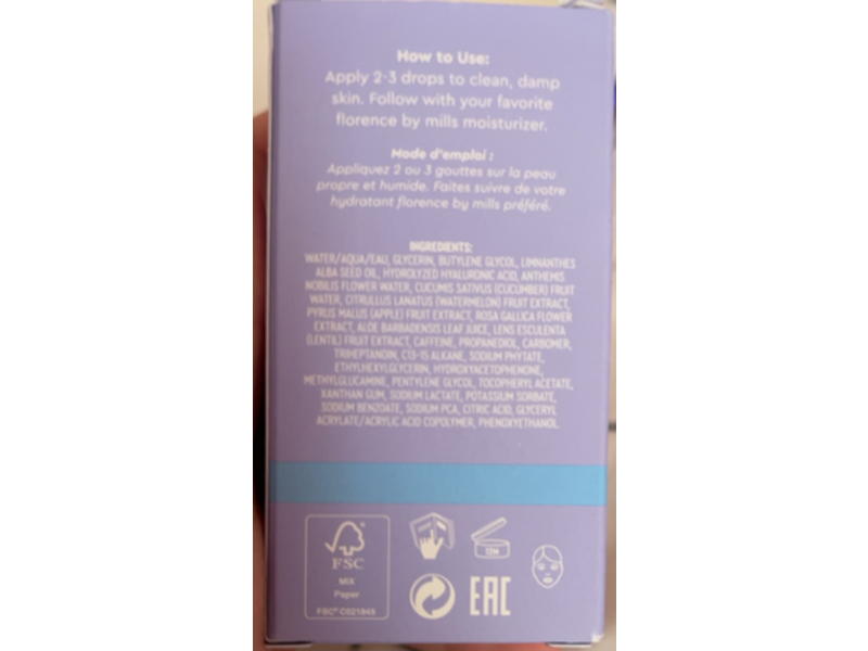 Florence By Mills Hydrating Serum, Dreamy Drops,1 fl oz/30 mL