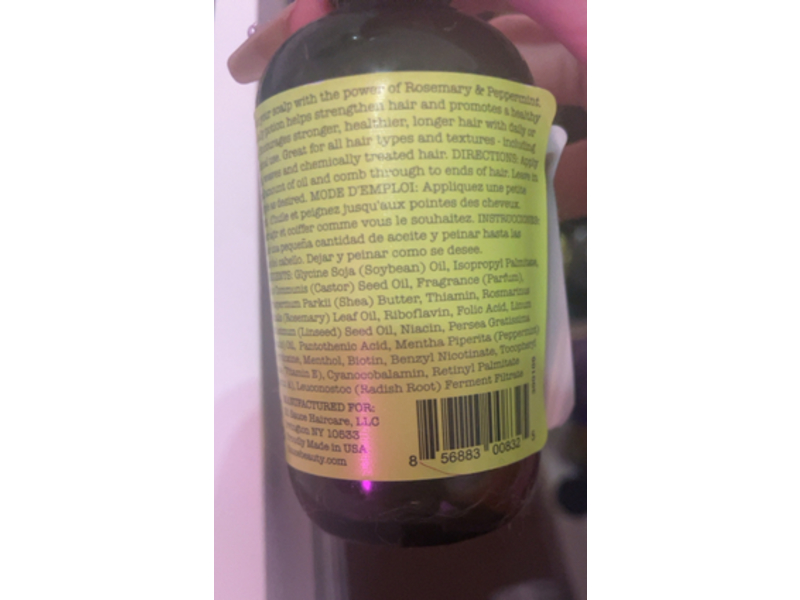Sauce Beauty Rosemary Mint Hair Oil, Biotin, 3 fl oz/90 mL