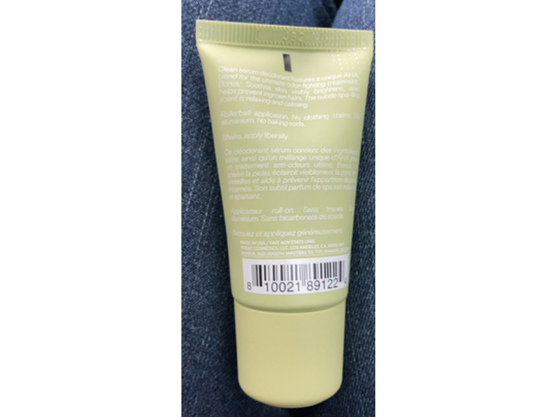 Kosas Sport Serum Deodorant, Serene Clean, 0.67 fl oz/20 mL