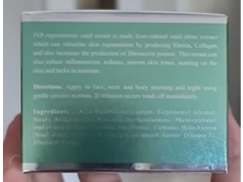 Jyp Snail Regeneration Cream, Natural Snail Slime Extract, 100 g