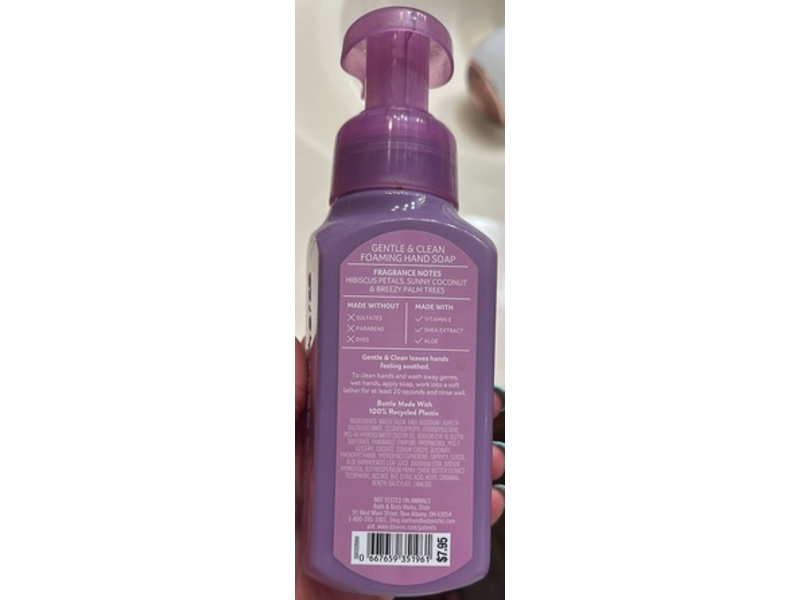 Bath & Body Works Gentle & Clean Foaming Hand Soap , Beach Weather, 8.75 fl oz/259 mL