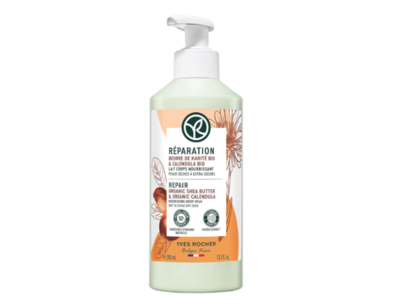 Yues Rocher Repair Nourishing Body Milk, Organic Shea Butter + Calendula, 13.1 fl oz/390 mL