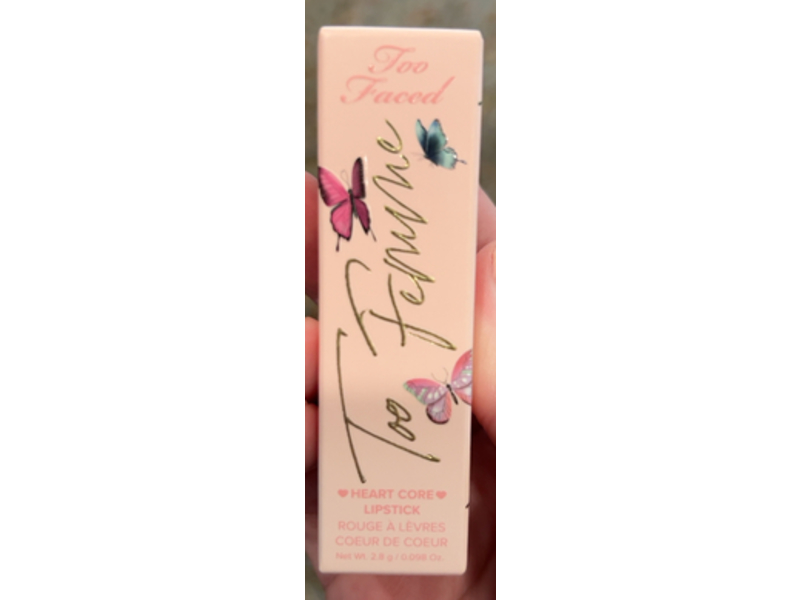 Too Faced Too Femme Heart Core Lipstick, Sweet Tea, 0.098 oz/2.8 g