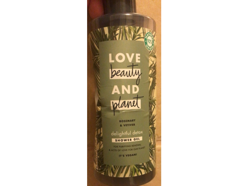 Love Beauty & Planet Delightful Detox Shower Gel, Rosemary & Vetiver, 16.9 oz