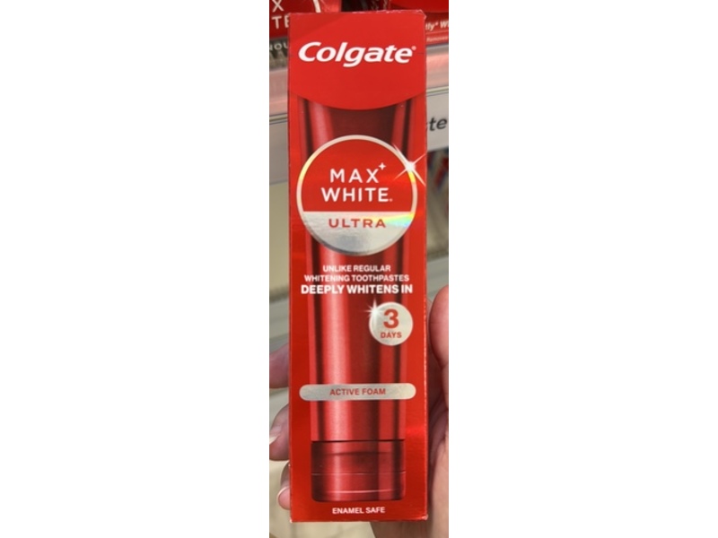 Colgate Max White Ultra Active Foam Whitening Toothpaste, 75 mL
