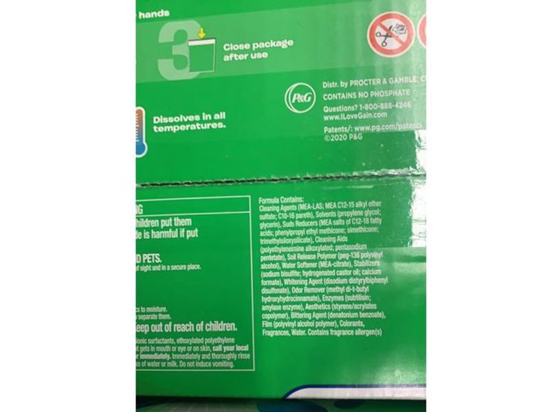 Gain Flings! With Oxi Boost Febreze Odor Remover, Blissful Breeze, 152 Pacs, Pack 4