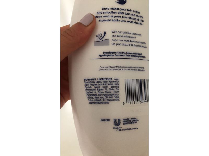 Dove Nourishing Body Wash, Sensitive Skin, 650 mL
