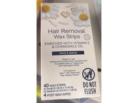 Cvs Face & Bikini Hair Removal Wax Strips & Post-Wax Wipes, Vitamin E & Chamomile Oil, 40 Count - thumbnail 1