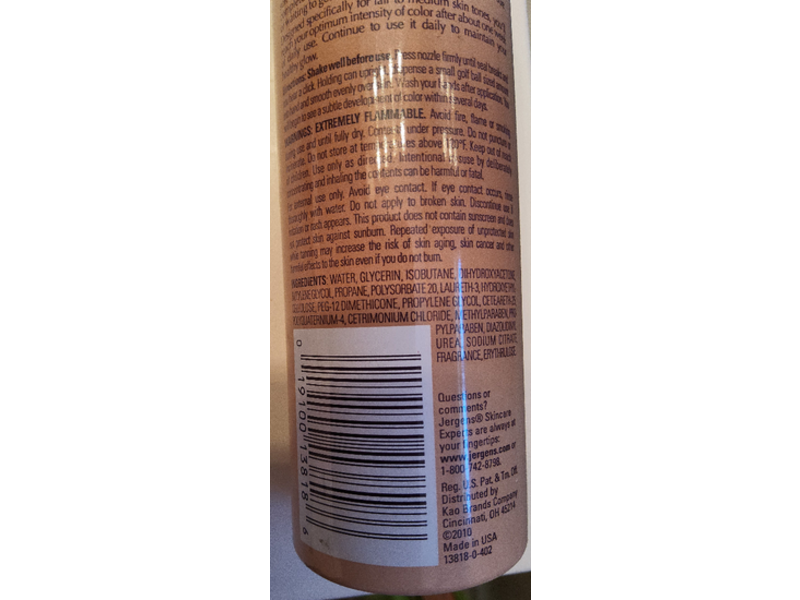 Jergens Natural Glow Foaming Daily Moisturizer, Fair To Medium Skin Tones, 5 oz/141 g