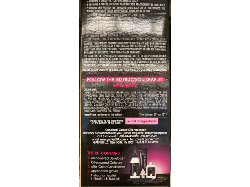 Garnier Oila Powered Permanent Hair Colour, 91/2.1 Lightest Ash Blonde