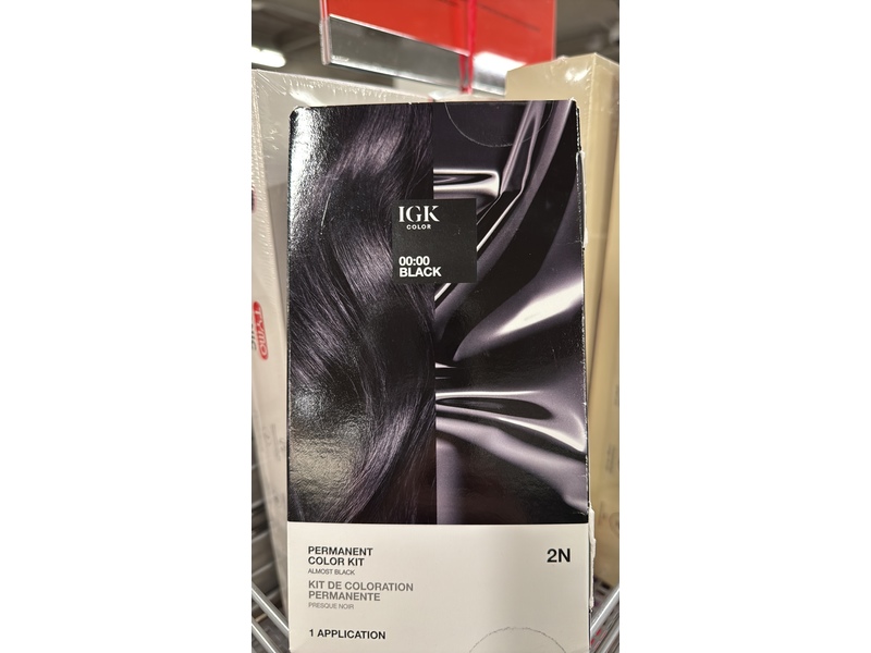 IGK Permanent Color Kit, 2N Almost Black, 1 Application