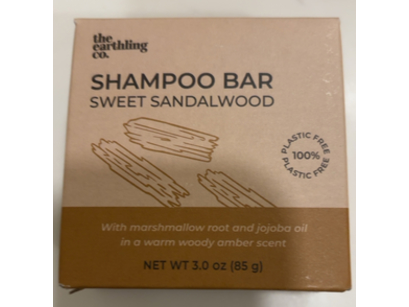 The Earthing Co Shampoo Bar, Sweet Sandalwood, 3 oz/85 g