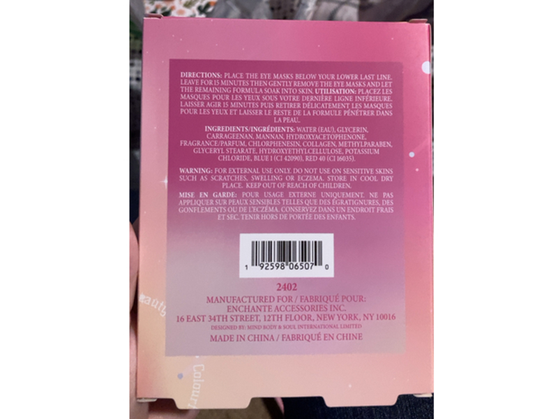 Crystal Waters Hydrogel Eye Patches, Magnolia Scented, 3 Pairs