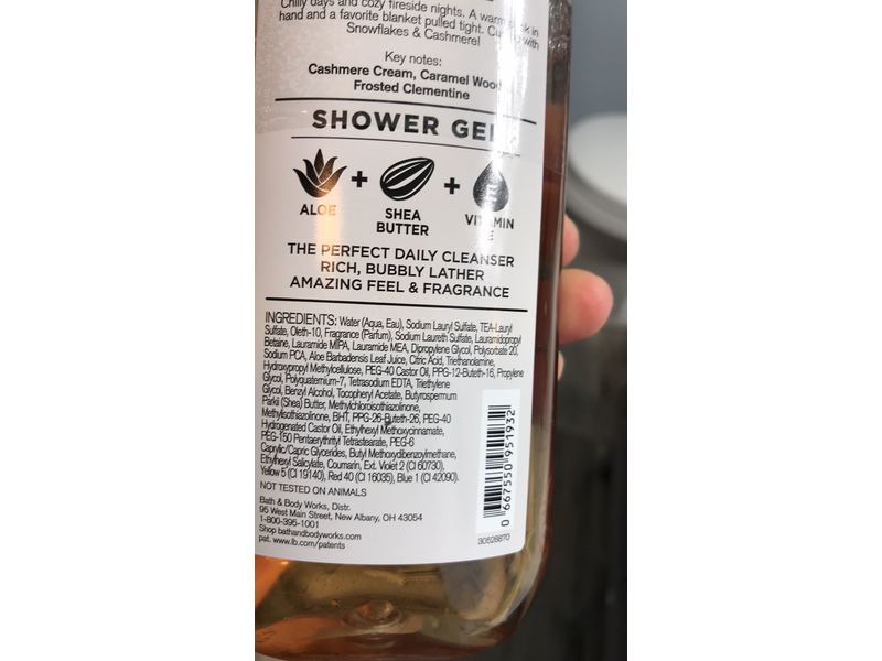 Bath & Body Works Snowflakes & Cashmere Shower Gel, Shea & Vitamin E, 10 fl oz/295 mL