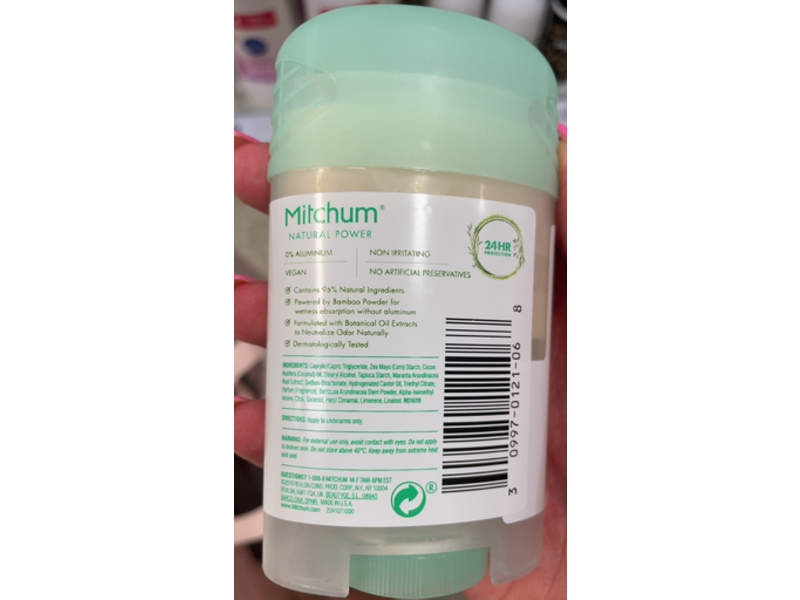 Mitchum Invisible Solid Deodorant Stick, Eucalyptus Scent, 40 g