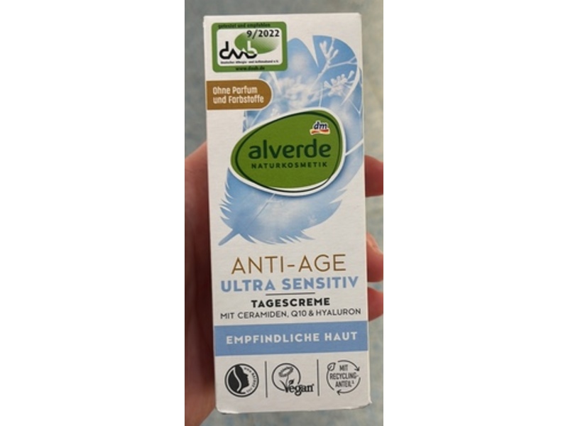 Dm Alverde Ultra Sensitive Anti-Age Day Cream, 50 mL