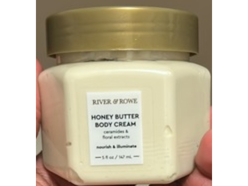 River & Rowe Honey Butter Body Cream, Ceramides & Floral Extracts, 5 fl oz/147 mL
