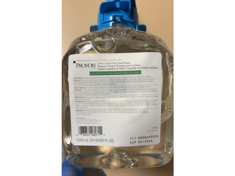 Provon Green Certified Foam Hand Cleaner, 42 fl oz/1250 mL, Pack Of 4