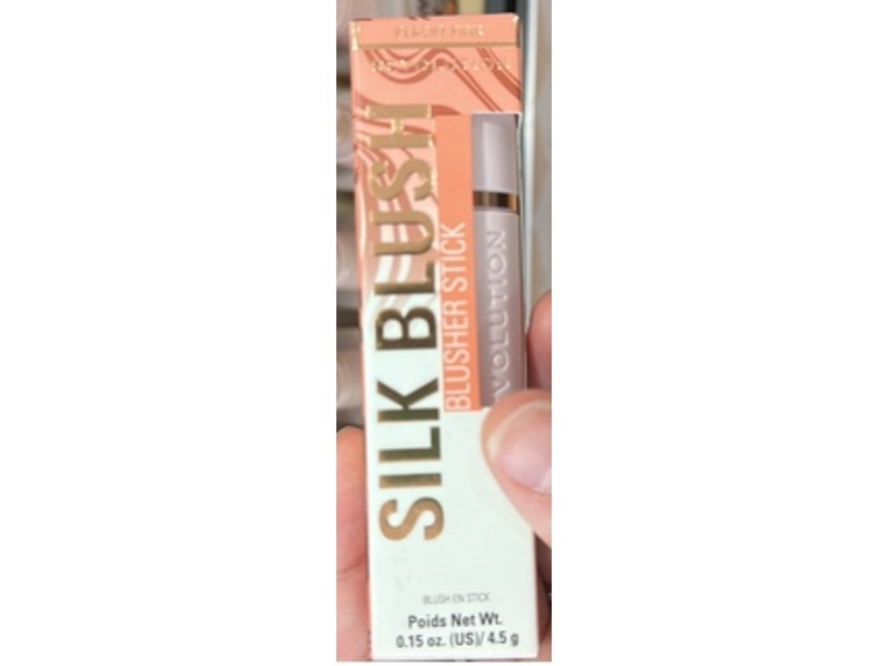 Revolution Silk Blush Blusher Stick, Peachy Pink, 0.15 oz/4.5 g