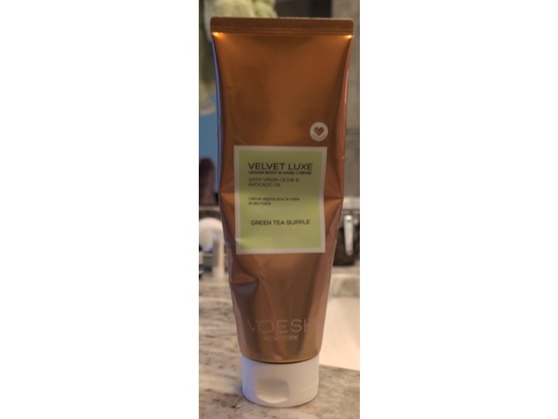 Voesh Velvet Luxe Body & Hand Cream, Green Tea Supple, 8.5 oz/241 g