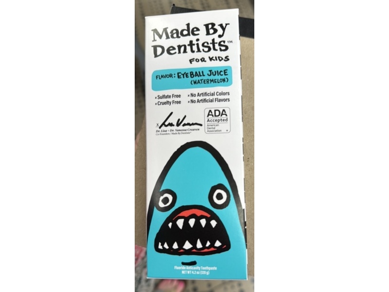 Made By Dentists Kids Fluoride Anticavity Toothpaste, Eyeball Juice (Watermelon), 4.2 oz/120 g