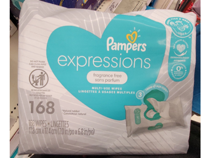 Pampers Expressions Multi-Use Wipes, 168 Wipes