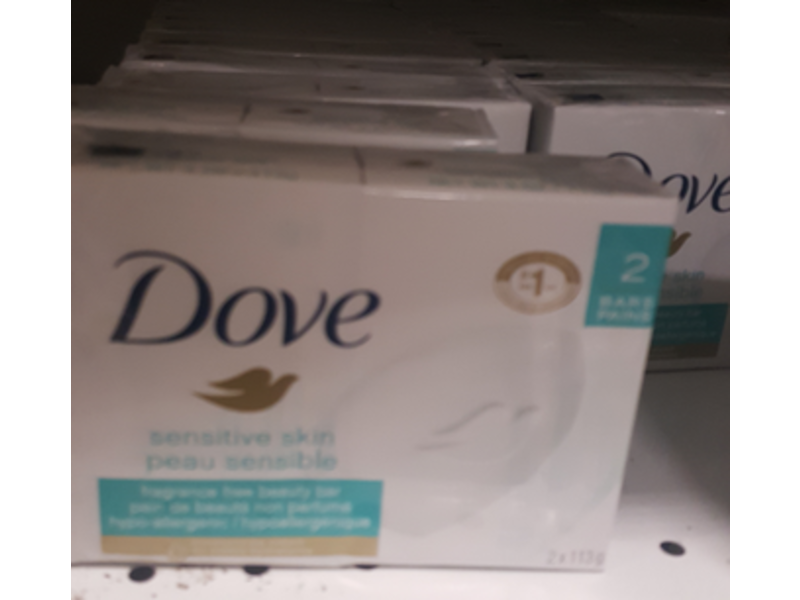Dove Sensitive Skin Beauty Bar, 113 g, 2 bars