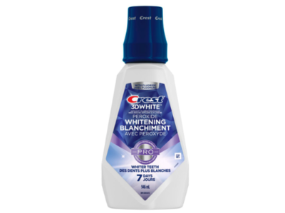 Crest 3D White Peroxide Whitening Blanchiment Anticavity Fluoride Mouthwash, 946 mL