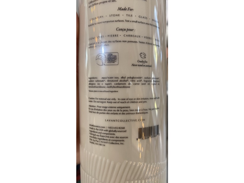 L'Avant Collective Multipurpose Cleaner, Ambre Santal, 16 fl oz/475 mL