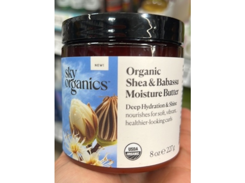 Sky Organics Organic Moisture Butter, Shea & Babassu, 8 oz/227 g