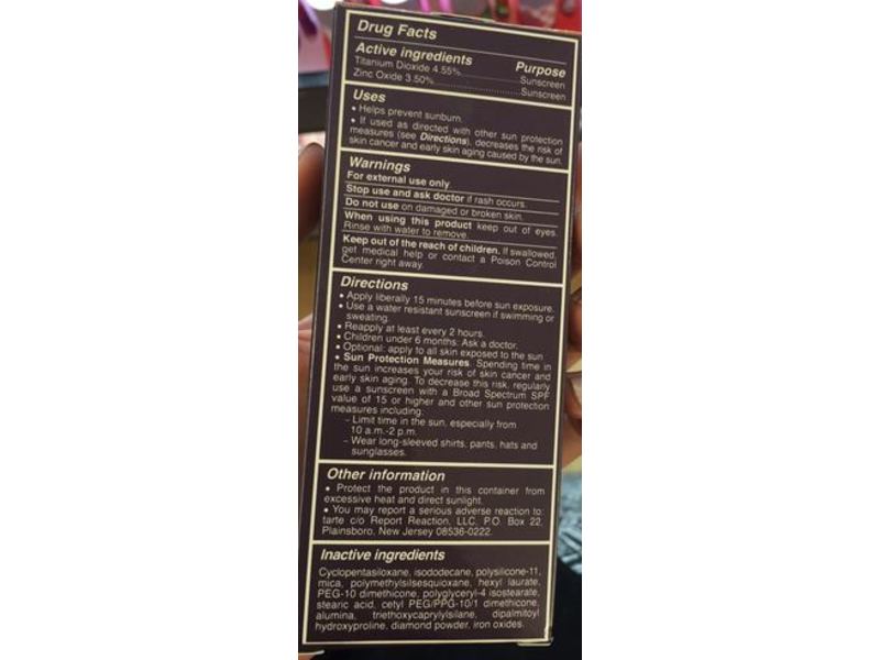 Tarte BB Blur Tinted Moisturizer, SPF 30, Medium-Tan, 1.01 fl oz/30 mL