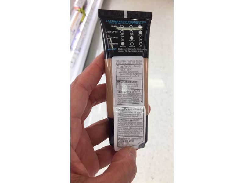 L'Oreal Paris Infallible Pro-Glow Foundation, 208 Sun Beige, 1 fl oz