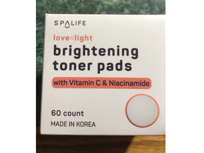 SpaLife Love & Light Radiating Toner Pads, 3.5 oz/100 g, Pack Of 2