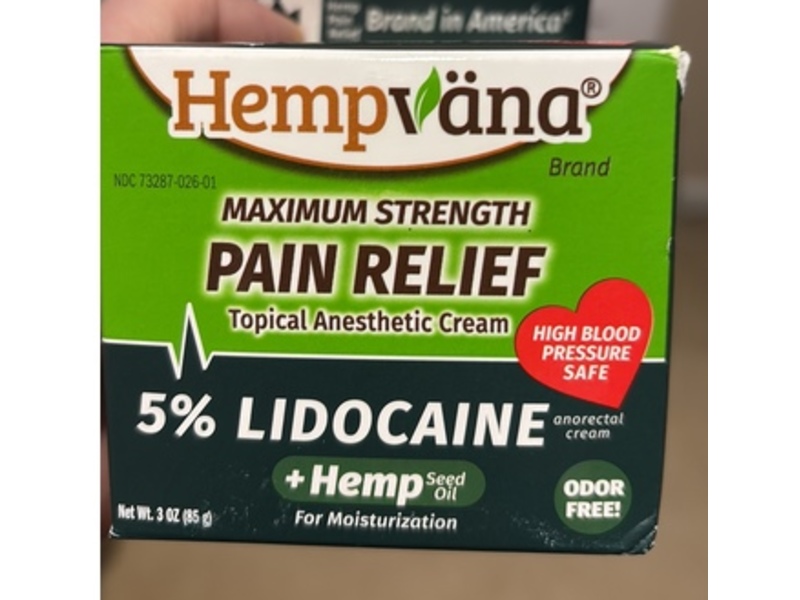 Hempvana Strength Pain Relief Cream, 3 oz/35 g