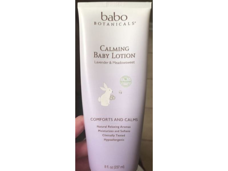 Babo Botanicals Calming Baby Moisturizing Lotion, Lavender & Meadowsweet, 8 fl oz/237 mL