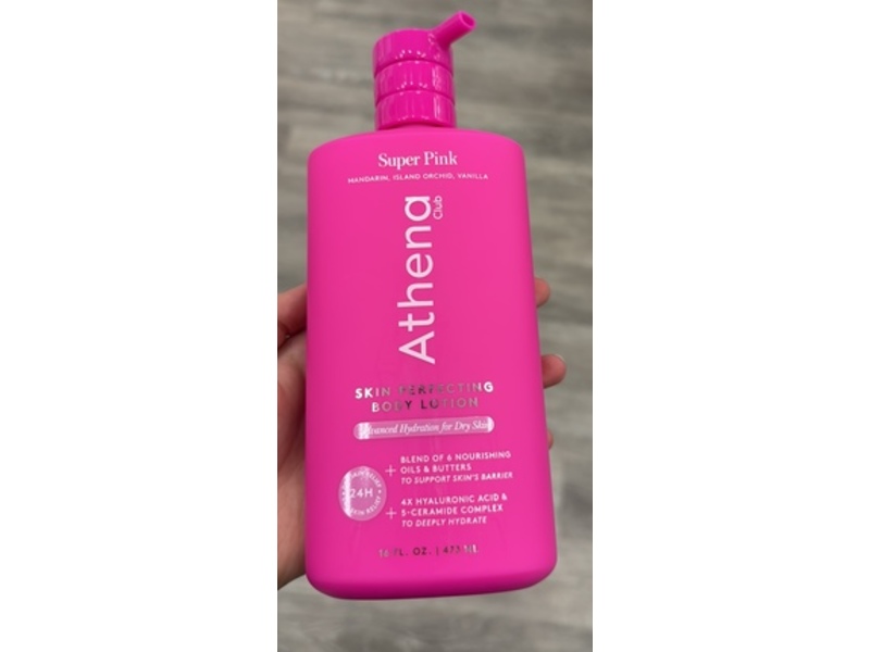 Athena Club Skin Perfecting Body Lotion, Super Pink, 16 fl oz/473 mL