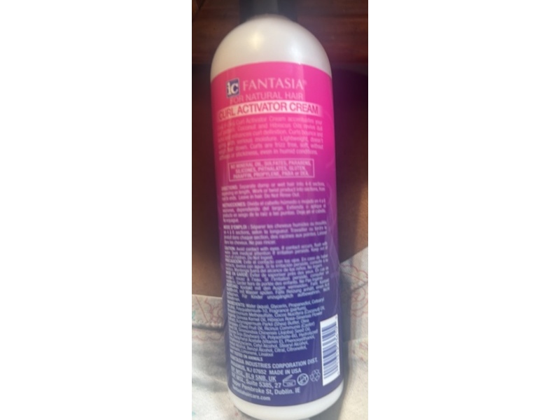 Fantasia Curly & Coily Curl Activator Cream, Coconut & Hibiscus, 12.5 oz/370 mL